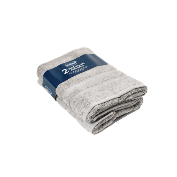Silentnight Set of 2 Grey Hand Towel