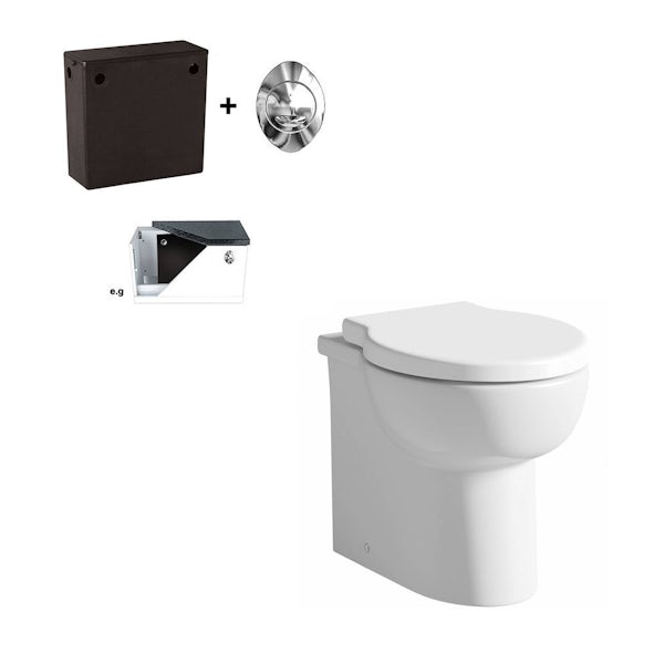 Madison back to wall toilet with soft close toilet seat and concealed cistern