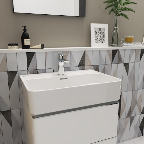 Ideal Standard Strada II white wall hung vanity unit and basin 600mm