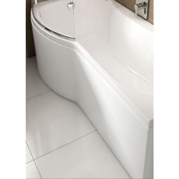 Carronite Arc acrylic P shaped shower bath front panel 1700mm