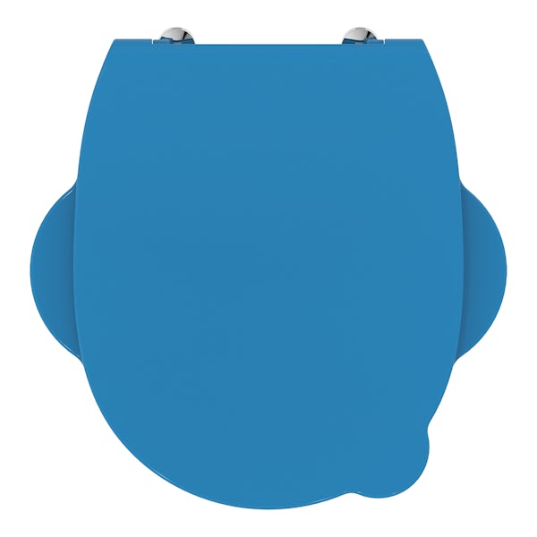 Armitage Shanks Contour 21 blue seat and cover for back to wall toilets