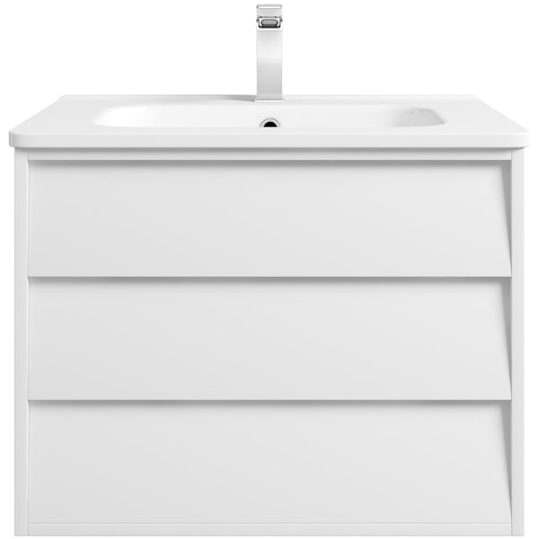 Mode Cooper white wall hung vanity unit and basin 600mm
