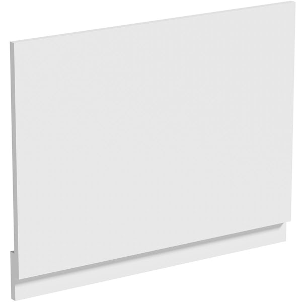 Accents super-matt white straight bath end panel 700mm