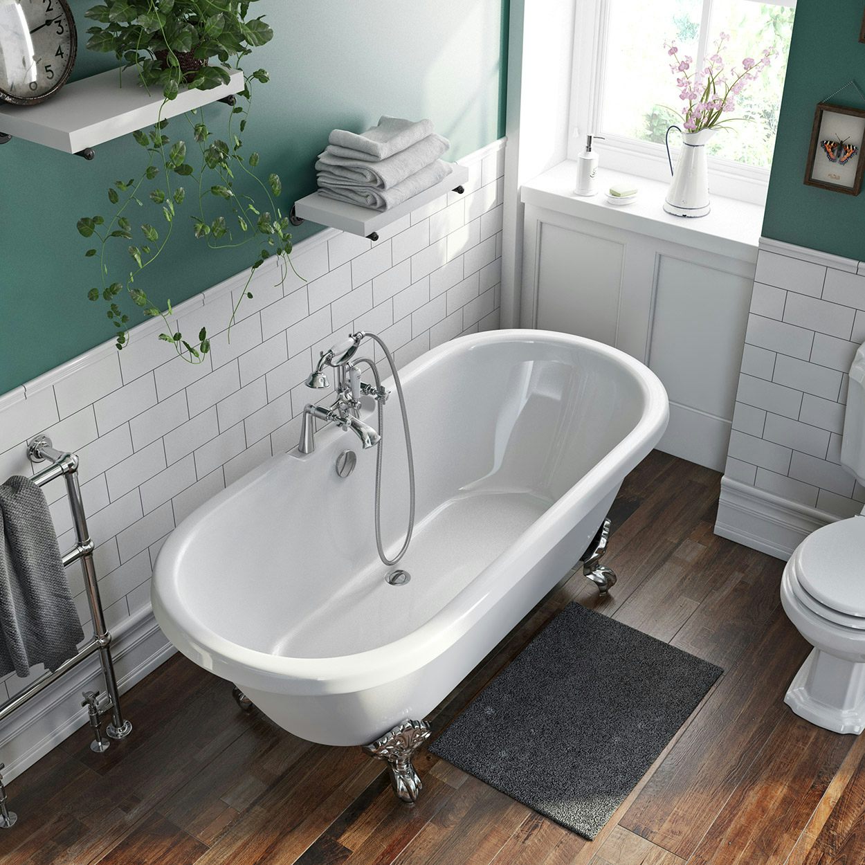 The Bath Co. Traditional Double ended roll top bath 1750 x 800