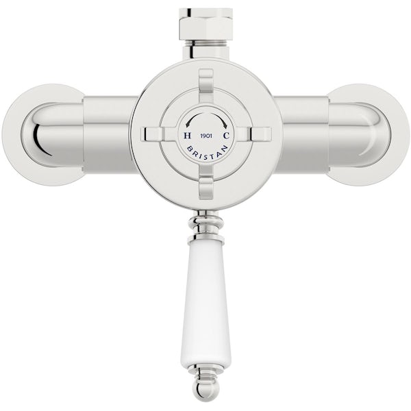 Bristan 1901 exposed thermostatic shower valve with top outlet