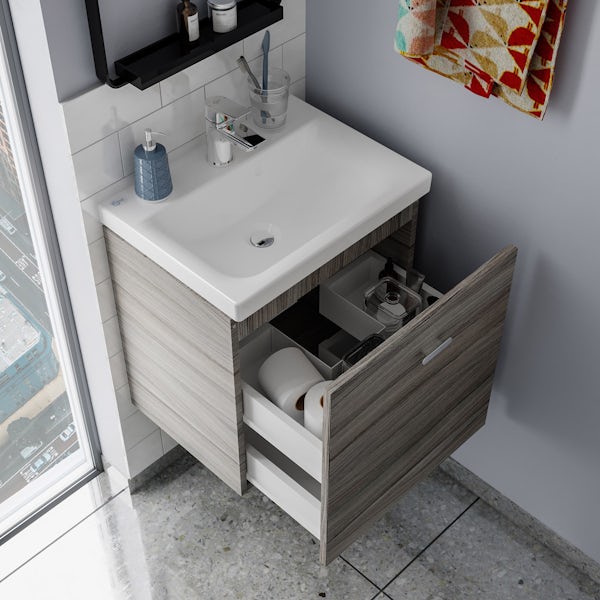 Ideal Standard Concept Space elm wall hung vanity unit and basin 500mm