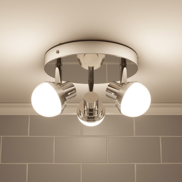 Forum Mesic 3 light round bathroom ceiling spot light