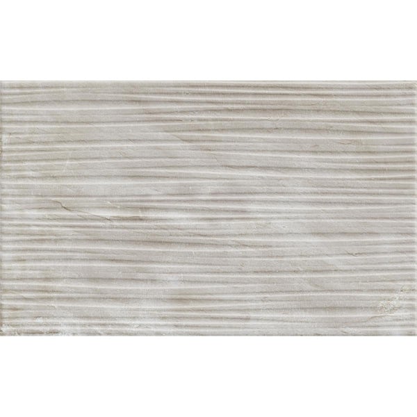 Calcolo Thorner beige decor gloss ceramic wall tile 330 x 550mm