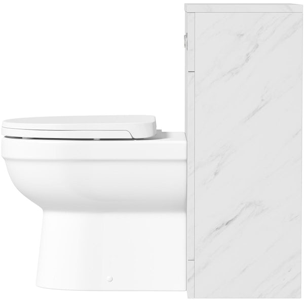 Orchard Lea marble slimline back to wall unit 500mm and Eden back to wall toilet with seat