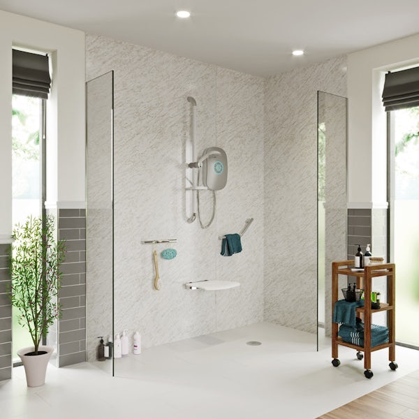 AKW iCare 8.5kw electric shower silver