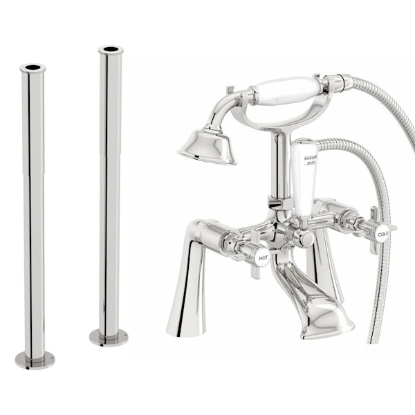 The Bath Co. Camberley traditional freestanding bath with traditonal baths taps and standpipes