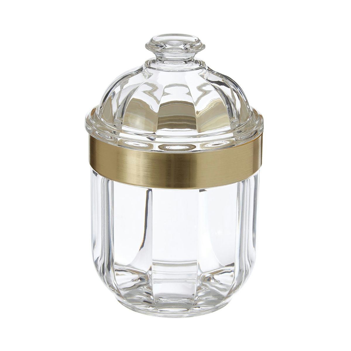 Accents Light gold small acrylic storage jar
