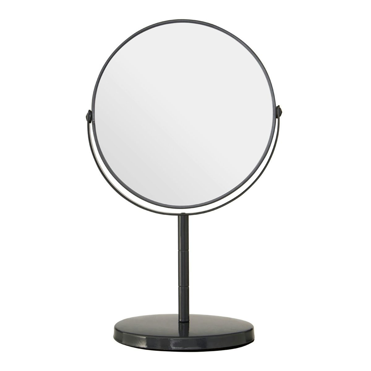 Accents Grey large freestanding vanity mirror with 2x magnification