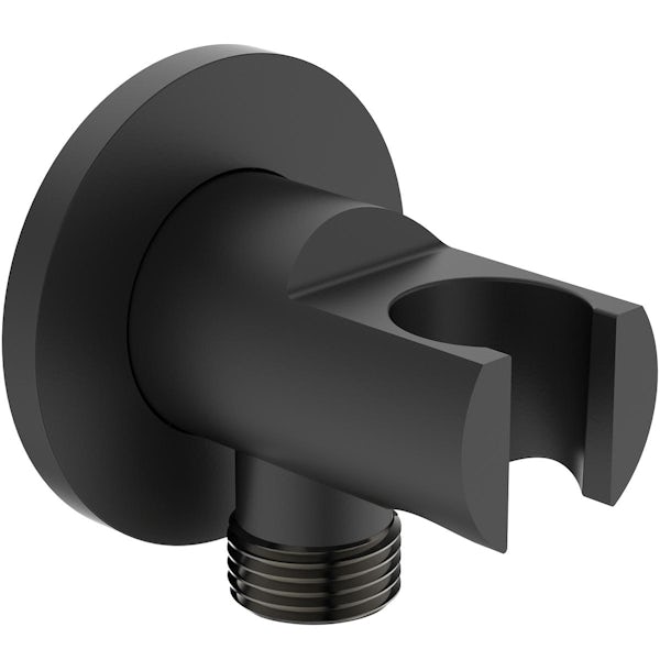 Ideal Standard Idealrain silk black round shower handset elbow bracket