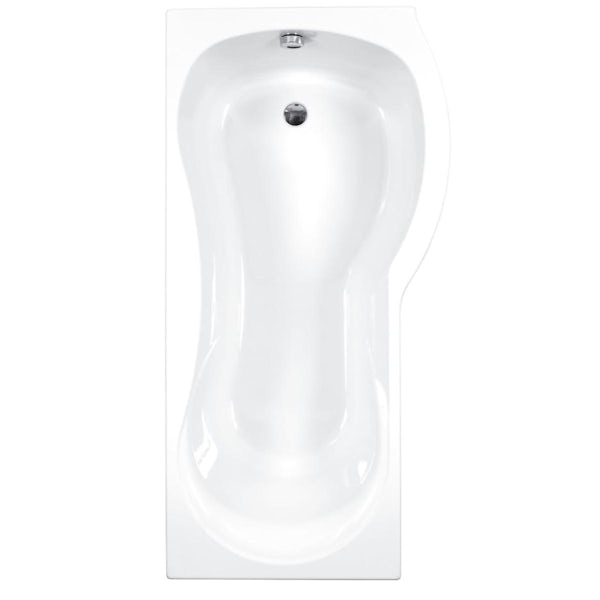 Carronite Arc 5mm P shaped right handed shower bath 1700 x 850