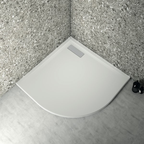 Ideal Standard Ultraflat New 900 x 900cm quadrant standard white shower tray with waste