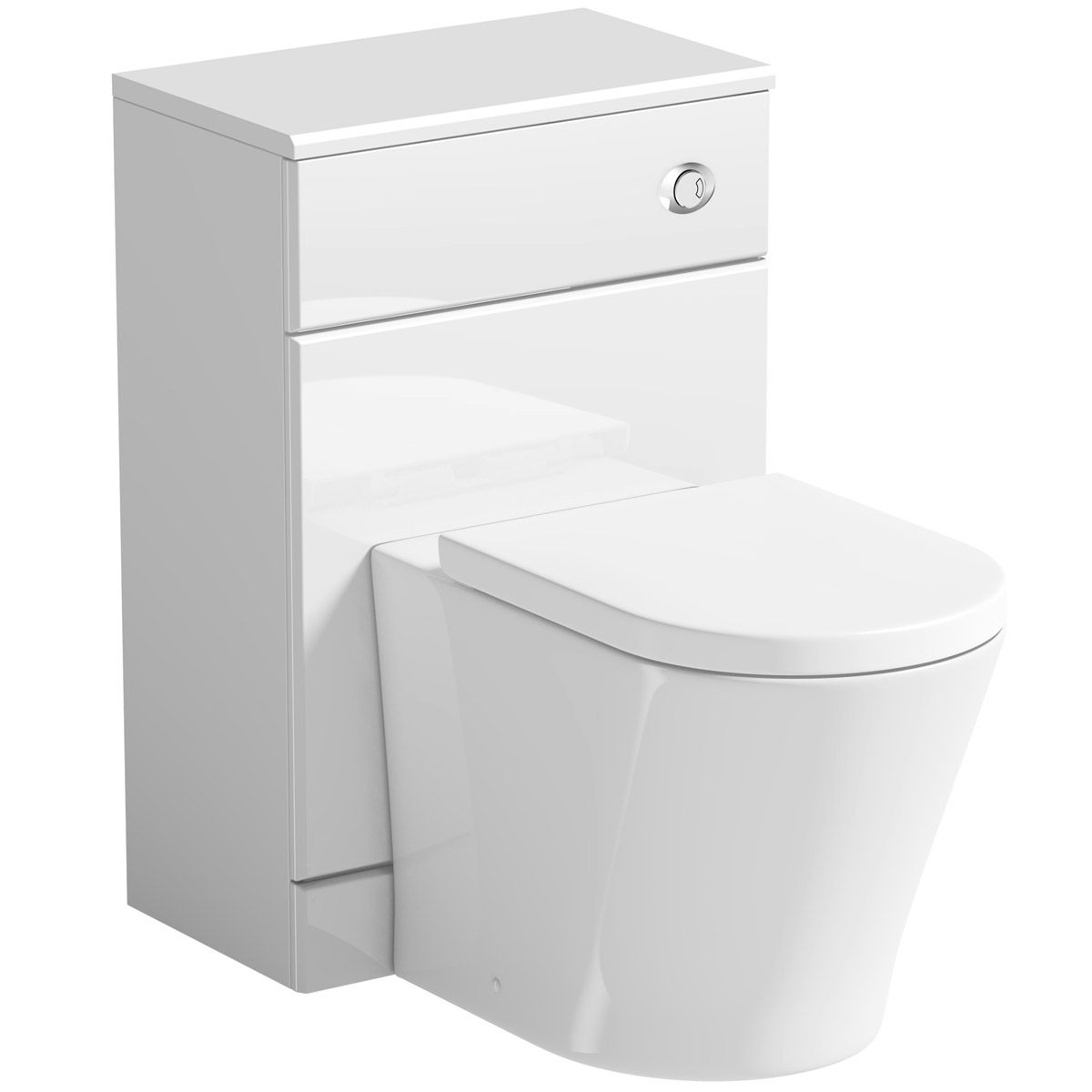 Orchard Eden white slimline back to wall unit and contemporary toilet with seat