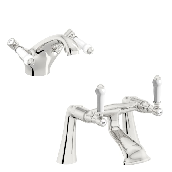 The Bath Co. Winchester basin and bath mixer tap pack