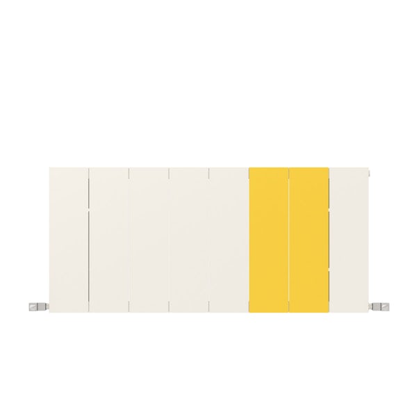 Neo soft white and zinc yellow horizontal radiator 545 x 1200