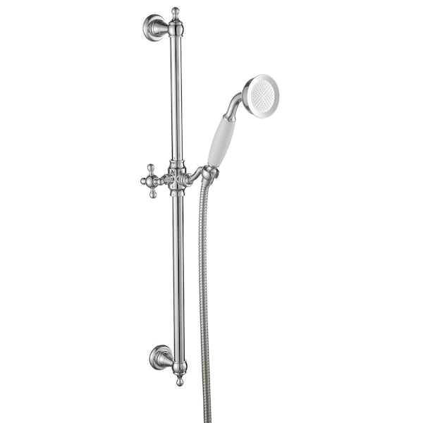 Orchard Dulwich exposed thermostatic shower with traditional riser kit set