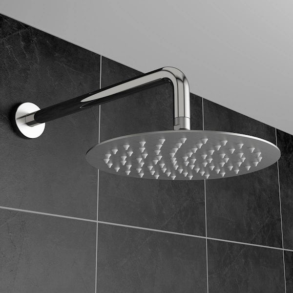 Cirrus 200mm Shower Head & Curved Wall Arm