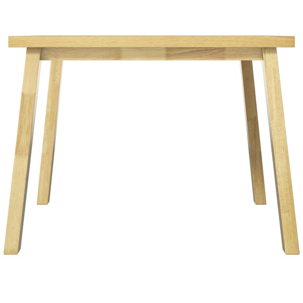 Lincoln Oak Table with 4x Hadley beige chairs