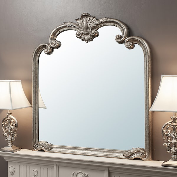 Accents Palazzo mirror in silver 1155 x 1040mm