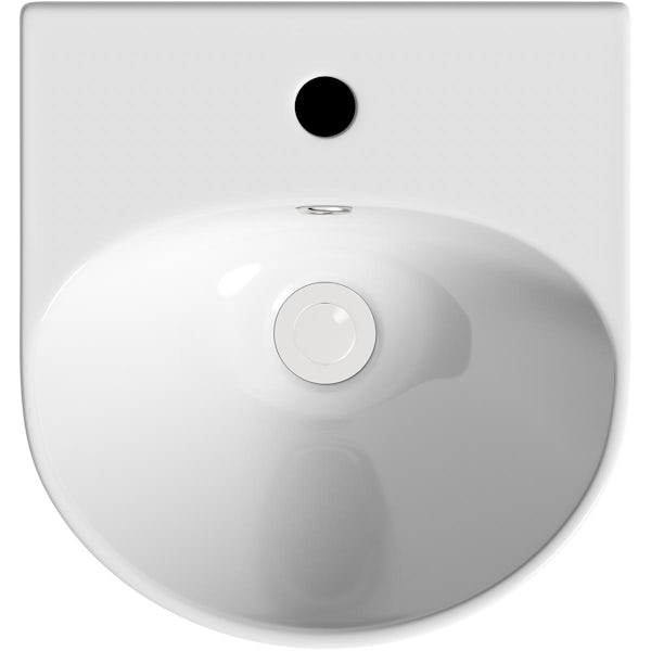 Orchard Monnow white wall hung basin 340mm