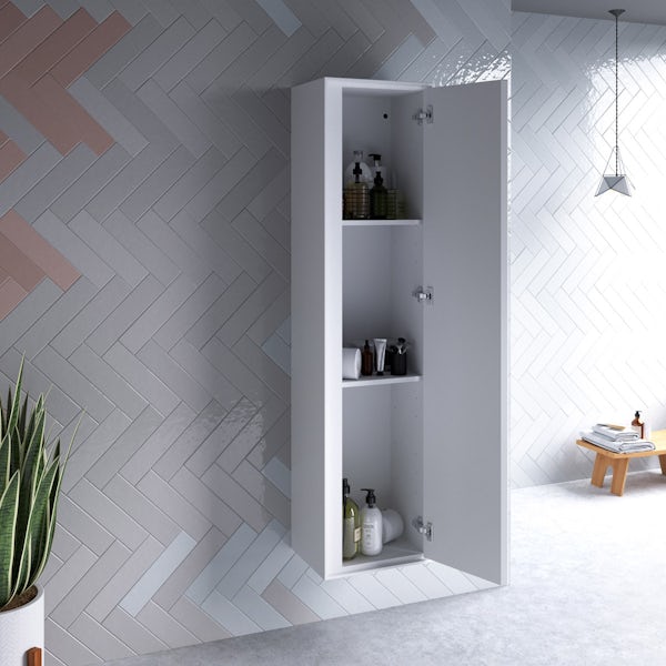 Ideal Standard Concept Air gloss and matt white wall cabinet
