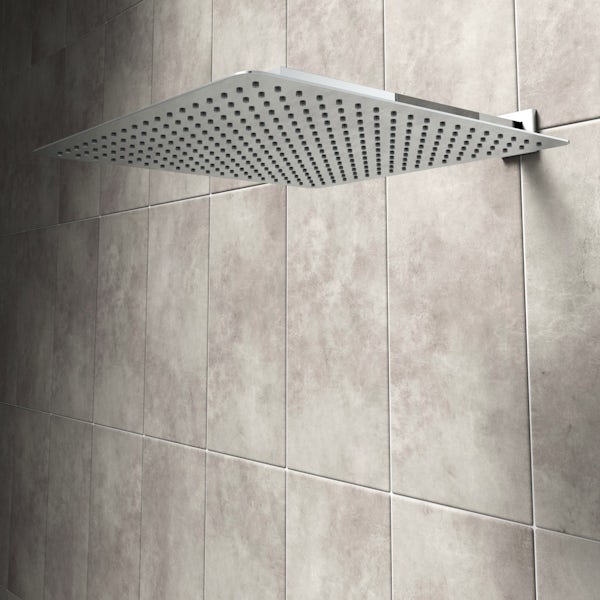 Mode Renzo square slim stainless steel shower head 400mm