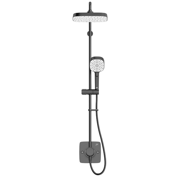 Mira Opero black dual thermostatic mixer shower