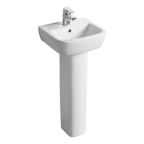 Ideal Standard Tempo 1 tap hole full pedestal basin 400mm