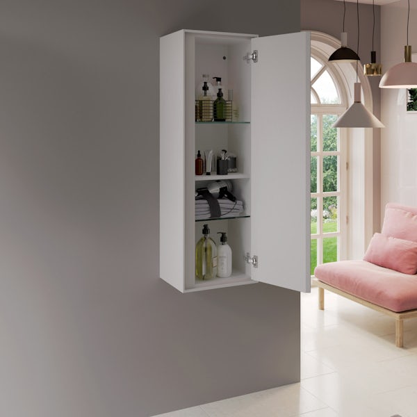 Ideal Standard Concept Air small gloss and matt white wall cabinet