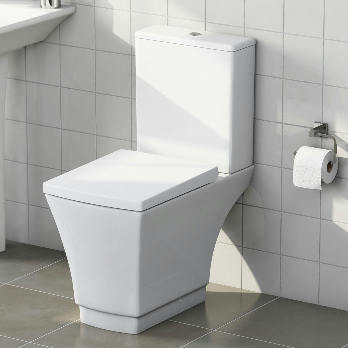 Mode Austin close coupled toilet with soft close seat | VictoriaPlum.com