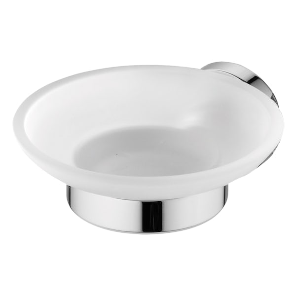 Ideal Standard Frosted soap dish and holder