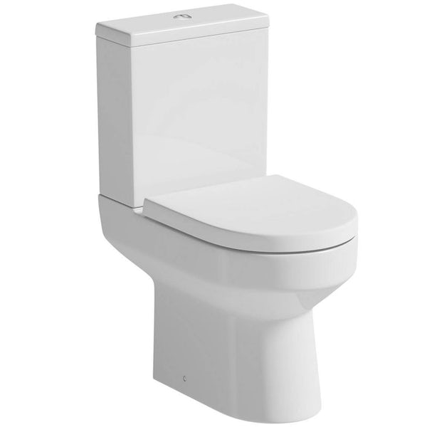 Orchard Wharfe cloakroom suite with semi pedestal basin 550mm with tap and waste