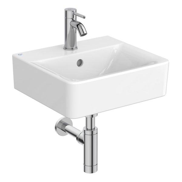 Ideal Standard Concept Cube 1 tap hole wall hung basin 400mm