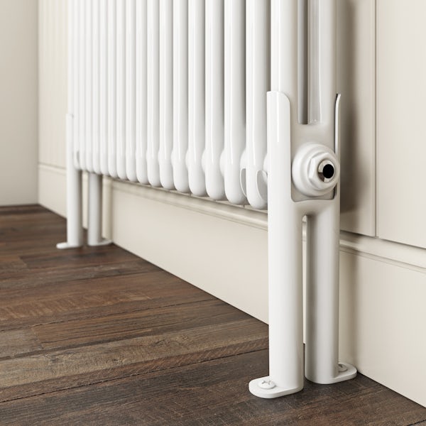 Clarity white 2 column radiator feet