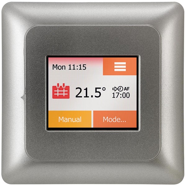 Heat Mat Smart touch screen chrome underfloor heating thermostat and timer