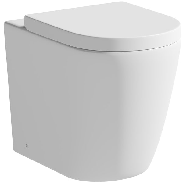 Orchard Contemporary raised height back to wall toilet and soft close seat