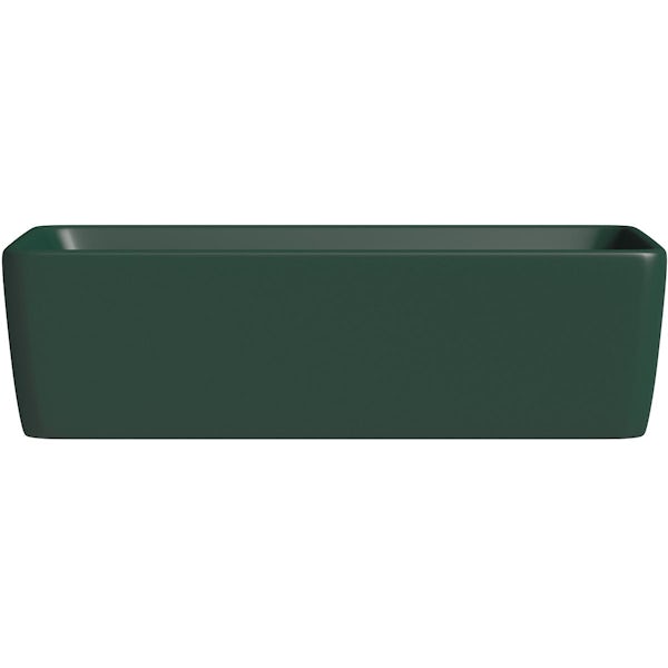 Mode Ellis jade green square countertop basin 480mm