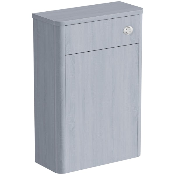The Bath Co. Beaumont powder blue back to wall unit