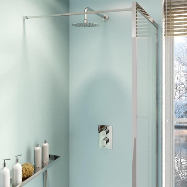 Mode Harrison thermostatic mixer shower with wall shower head