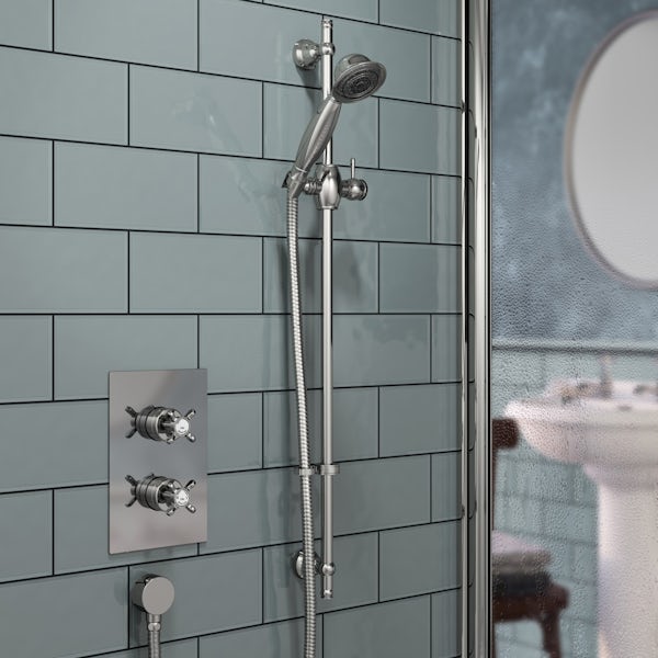 Bristan 1901 concealed thermostatic mixer shower with slider rail
