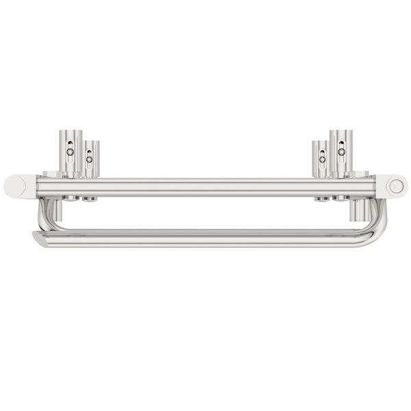 The Heating Co Rohe Chrome Heated, Acrylic Round Towel Bar Replacement