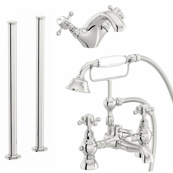 Coniston Basin and Bath Shower Mixer with Standpipe Pack