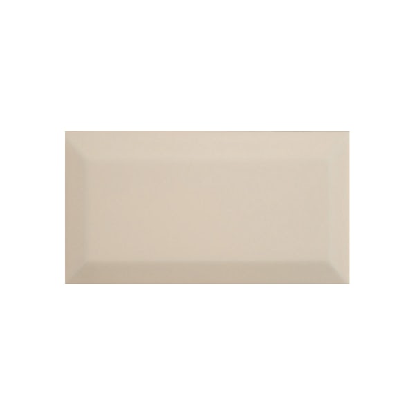 British Ceramic Tile Metro bevel cream gloss tile 100mm x 200mm