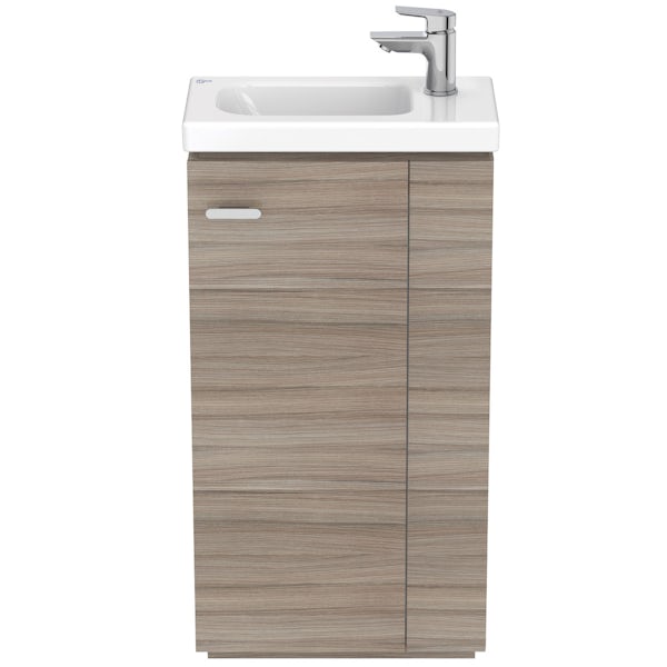 Ideal Standard Concept Space elm floor standing vanity unit and right handed basin 450mm