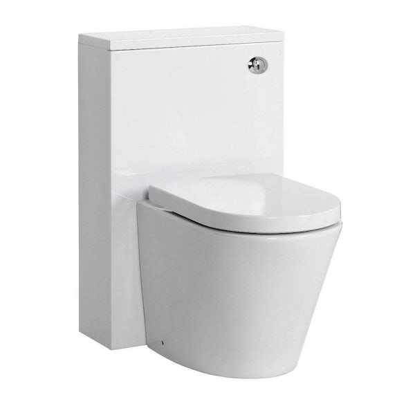 Arte Back To Wall Toilet inc Seat & Slimline White Unit