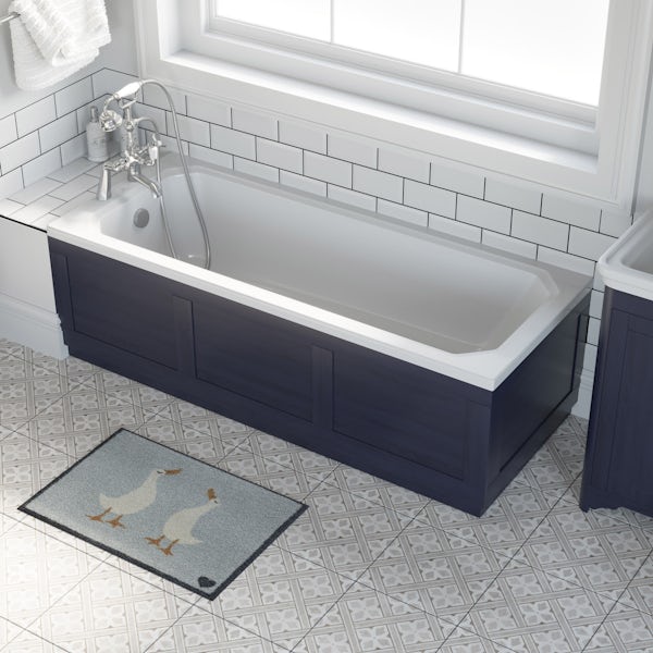 The Bath Co. Beaumont sapphire blue bath end panel 700mm